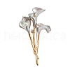 Common Callalily Zinc Alloy Enamel Brooches PW-WG19A07-02-3