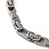 Tarnish Resistant 201 Stainless Steel Byzantine Chain Bracelets BJEW-B078-86P-2