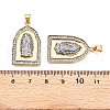 Brass Micro Pave Cubic Zirconia Pendants KK-T070-27G-3