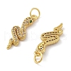 Brass Micro Pave Cubic Zirconia Pendants KK-C092-03G-2