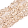 Electroplate Glass Beads Strands EGLA-L018-C-2