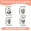 HOBBIESAY 40Pcs 4 Styles Halloween Theme Tibetan Style Alloy Beads FIND-HY0003-85-2