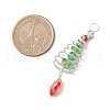 Christmas Theme Copper Wired Glass Big Pendants PALLOY-JF02857-02-2