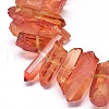 Natural Dyed Quartz Pointed Beads Strands G-G791-14-4