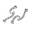 Brass Wave Shape Connector Charms KK-S518-21P-2