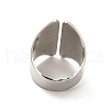 Non-Tarnish 304 Stainless Steel Wide Open Cuff Ring for Men Women RJEW-P081-03P-3