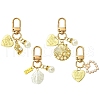 Heart & Shell Shape Alloy & ABS Plastic Imitation Pearl Pendant Decoration HJEW-YW00027-01-2