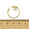 Brass Micro Pave Clear Cubic Zirconia Cuff Rings for Women RJEW-S399-12G-5