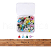Kissitty Baking Painted Crackle Glass Pendant CCG-KS0001-01-7
