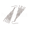 304 Stainless Steel Link Bar Dangle Earrings EJEW-JE05966-02-4
