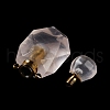 Natural Rose Quartz Faceted Perfume Bottle Pendants G-A026-14-3