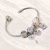 Alloy European Beads Charm Bracelets BJEW-F495-05P-4