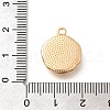 Brass Pave Natural White Shell Pendants KK-B127-10G-3