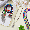 SOFPLATE 50Pcs 10 Colors Waxed Imitation Leather Cord Necklace Makings AJEW-SP0001-03-4