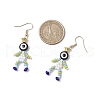 Human with Evil Eye Baking Paint Glass Seed Beads Resin Dangle Earrings EJEW-MZ00431-03-3