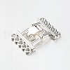 5 Strands Alloy and Brass Fold Over Clasps PALLOY-N0112-02P-2