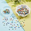 450Pcs 15 Colors 2-Hole Glass Seed Beads SEED-FH0001-07A-4