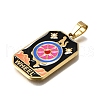 Tarot 304 Stainless Steel Enamel Pendants STAS-M119-09I-G-3