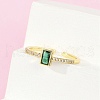 Brass Micro Pave Cubic Zirconia Cuff Rings RJEW-S400-16B-G-3