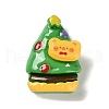 Christmas Theme Opaque Resin Cabochons RESI-F053-B01-1