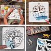 PET Hollow out Drawing Painting Stencils Sets for Kids Teen Boys Girls DIY-WH0172-746-4