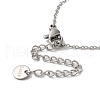 Stainless Steel Royal Blue Enamel Evil Eye & Star Ring Bracelets for Women BJEW-G719-05P-3