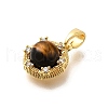 Brass Micro Pave Cubic Zirconia Charms KK-S517-03G-2