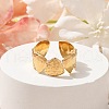 304 Stainless Steel Triangle Open Cuff Rings for Unisex RJEW-Q003-02G-5
