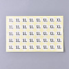 XL Sizes Clothing Size Round Sticker Labels AJEW-WH0014-75E-1