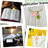CRASPIRE 5Pcs 5 Styles Woolen Yarn Crochet Plant Bookmarks AJEW-CP0007-95A-5