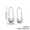 Fashionable Brass Cubic Zirconia Brooch Shape Hoop Earrings VD1668-1-2