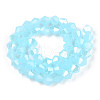 Imitation Jade Electroplate Glass Beads Strands EGLA-A039-J6mm-A03-3