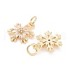 Brass Micro Pave Cubic Zirconia Pendants KK-B133-05G-01-2