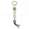 Mother's Day Wood and Plastic Beads Keychain Decorationes KEYC-B016-02-2