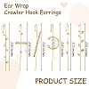 6Pcs 6 Style Cross & Flat Round & Horse Eye & Moon Clear Cubic Zirconia Stud Earrings EJEW-SZ0001-69-7