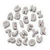 Brass Micro Pave Cubic Zirconia Beads KK-F895-19P-1