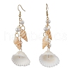 304 Stainless Steel Shell Shape Dangle Earrings EJEW-JE06382-02-2