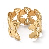 Ion Plating(IP) 304 Stainless Steel Cuff Bangles for Women BJEW-Z078-03G-3