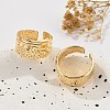 Brass Cuff Rings for Women RJEW-B119-06G-2