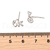 Hollow Flower 925 Sterling Silver Stud Earrings EJEW-S271-03P-5