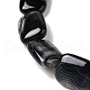 Natural Striped Agate/Banded Agate Beads Strands G-B137-B01-01B-4