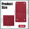 Beebeecraft 2Pcs Microfiber Cloth Jewelry Storage Bags with Brass Button ABAG-BBC0001-17B-01-2