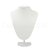MDF Covered with PU Leather Bust Shaped Necklace Display Stands ODIS-S015-02B-1
