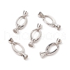 Anti-Tarnish Rhodium Plated 925 Sterling Silver Key Clasps STER-F037-140P-1