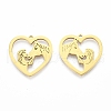 Ion Plating(IP) 201 Stainless Steel Pendants STAS-N098-118LG-1