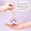 Handmade Woven Cotton Keychain KEYC-WH0034-18B-3