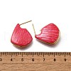 Shell Shape Brass Stud Earrings EJEW-G424-01G-6