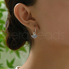 Elegant Brass Fan Hoop Earrings HK3249-1