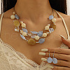 Retro Alloy Resin Dangle Earrings & Multi-Layered Necklaces Sets FS-WG198EF-02-1