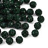 Polymer Clay Rhinestone Beads RB-H284-6MM-Half-205-1